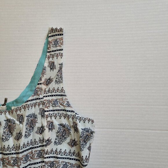 Levi's mini dress sleeveless white flowers boho beach sundress coastal summer - Picture 15 of 16